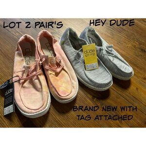 Hey Dude Wendy Tie Dye & Pearl River Women's Shoes - Size 9 US, New Lot